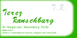 terez ranschburg business card